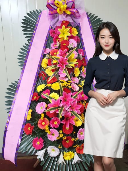 신도림 테크노마트 웨딩시티 3단화환 기본형